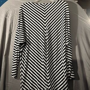 Chico’s black and white striped top. Dolman sleeves and smooth stretchy material